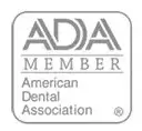 Logo of the American Dental Association, showing "ADA Member" in bold letters above "American Dental Association.
